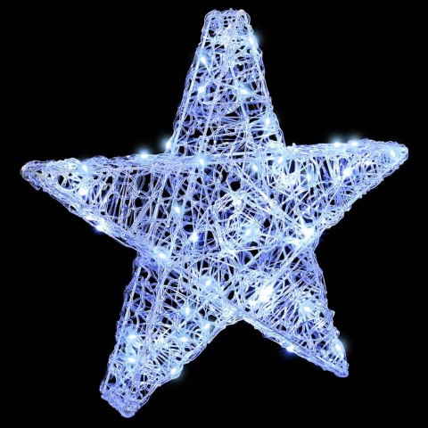 3D GWIAZDA 50 LED ZIMNA BIEL 55 X 53.5 X 10 CM AKRYL