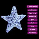 3D GWIAZDA 50 LED ZIMNA BIEL 55 X 53.5 X 10 CM AKRYL