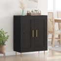 BUFET CZARNY DĄB 69,5 X 34 X 90 CM DREWNO INŻYNIERYJNE I ŻELAZO