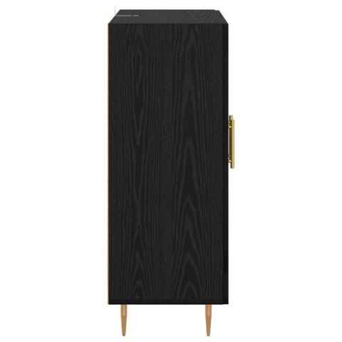 BUFET CZARNY DĄB 69,5 X 34 X 90 CM DREWNO INŻYNIERYJNE I ŻELAZO