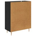 BUFET CZARNY DĄB 69,5 X 34 X 90 CM DREWNO INŻYNIERYJNE I ŻELAZO