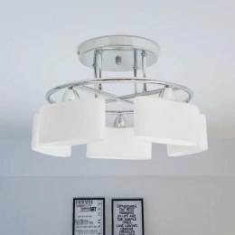 LAMPA SUFITOWA 5 ŻARÓWEK E14 KLOSZE W KSZTAŁCIE ELIPSY 200 W
