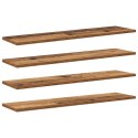 PÓŁKA NA KSIĄŻKI 3 POZIOMÓW 4 SZT. 80 X 20 X 1,5 CM BRĄZOWY