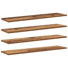 PÓŁKA NA KSIĄŻKI 3 POZIOMÓW 4 SZT. 80 X 20 X 1,5 CM BRĄZOWY