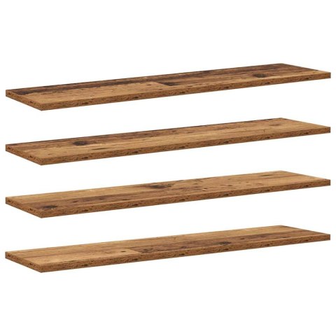 PÓŁKA NA KSIĄŻKI 3 POZIOMÓW 4 SZT. 80 X 20 X 1,5 CM BRĄZOWY