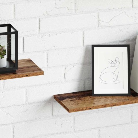 PÓŁKA NA KSIĄŻKI 3 POZIOMÓW 4 SZT. 80 X 20 X 1,5 CM BRĄZOWY