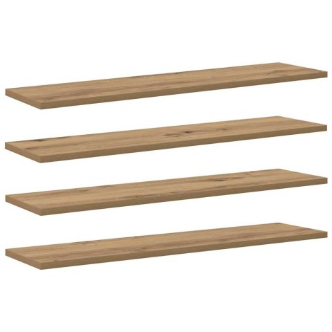 PÓŁKA NA KSIĄŻKI 3 POZIOMÓW 4 SZT. 80 X 20 X 1,5 CM BRĄZOWY