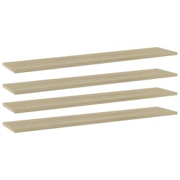 PÓŁKI NA KSIĄŻKI 4 SZT. DĄB SONOMA 100X20X1,5 CM PŁYTA