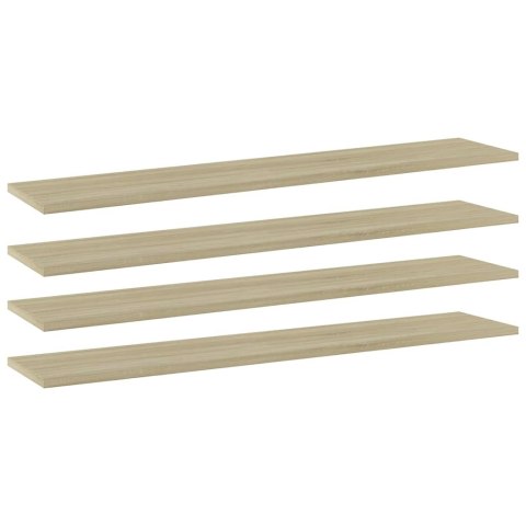 PÓŁKI NA KSIĄŻKI 4 SZT. DĄB SONOMA 100X20X1,5 CM PŁYTA