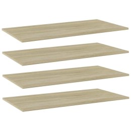 PÓŁKI NA KSIĄŻKI 4 SZT. DĄB SONOMA 80X20X1,5 CM PŁYTA