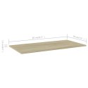 PÓŁKI NA KSIĄŻKI 4 SZT. DĄB SONOMA 80X20X1,5 CM PŁYTA