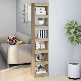REGAŁ NA KSIĄŻKI/PRZEGRODA, DĄB SONOMA, 40X30X198 CM