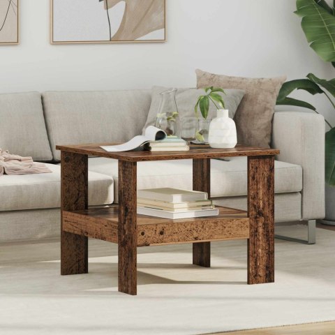 STOLIK KAWOWY STARE DREWNO 57 X 55 X 45 CM DREWNO INŻYNIERYJNE