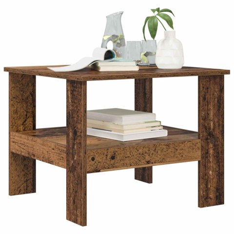 STOLIK KAWOWY STARE DREWNO 57 X 55 X 45 CM DREWNO INŻYNIERYJNE