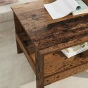 STOLIK KAWOWY STARE DREWNO 57 X 55 X 45 CM DREWNO INŻYNIERYJNE