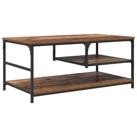 STOLIK KAWOWY STARE DREWNO 90 X 49 X 40 CM DREWNO INŻYNIERYJNE
