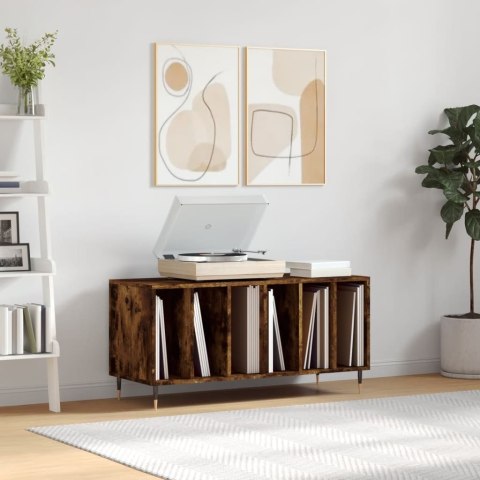 SZAFKA NA PŁYTY, PRZYDYMIONY DĄB, 100X38X48 CM