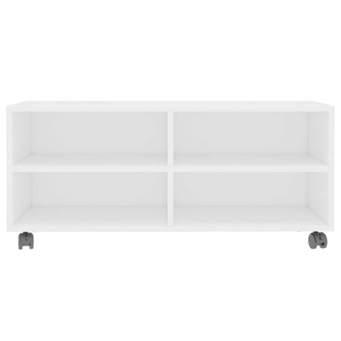VidaXL Szafka pod TV, biała, 90x35x35 cm, materiał drewnopochodny