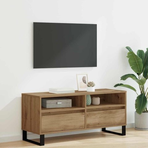 SZAFKA POD TELEWIZOR 100 X 34,5 X 44,5 CM DĄB RZEMIEŚLNICZY