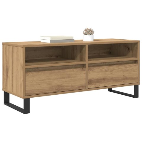 SZAFKA POD TELEWIZOR 100 X 34,5 X 44,5 CM DĄB RZEMIEŚLNICZY