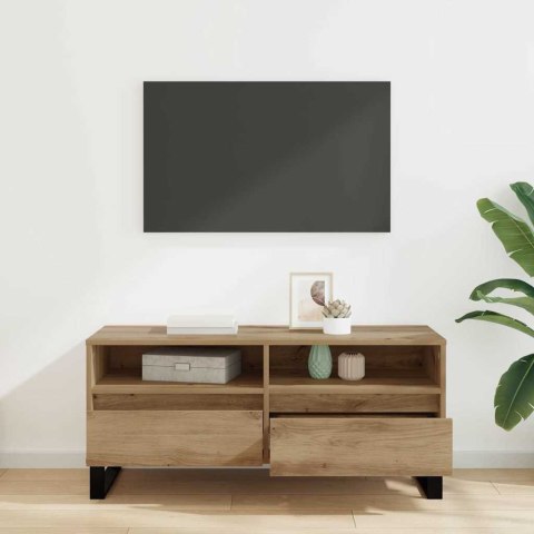 SZAFKA POD TELEWIZOR 100 X 34,5 X 44,5 CM DĄB RZEMIEŚLNICZY