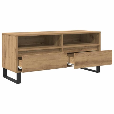 SZAFKA POD TELEWIZOR 100 X 34,5 X 44,5 CM DĄB RZEMIEŚLNICZY