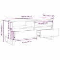 SZAFKA POD TELEWIZOR 100 X 34,5 X 44,5 CM DĄB RZEMIEŚLNICZY