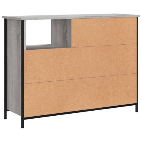 SZAFKA SZARY DĄB SONOMA 100X33X75 CM MATERIAŁ DREWNOPOCHODNY