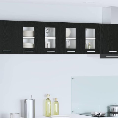 SZAFKA WISZĄCA CZARNY DĄB 60 X 31 X 40 CM DREWNO INŻYNIERYJNE