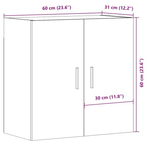 SZAFKA WISZĄCA STARE DREWNO 60X31X60 CM