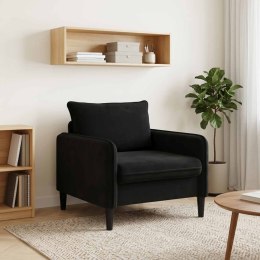 FOTEL XL CZARNY WELUR