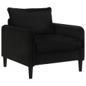FOTEL XL CZARNY WELUR