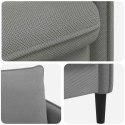 FOTEL XL CIEMNOSZARY WELUR