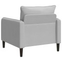 FOTEL XL JASNOSZARY WELUR
