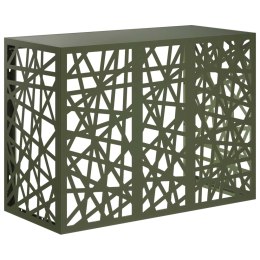 VidaXL Pokrywa do klimatyzatora Oliwkowy zielony 110 x 50 x 80 cm Stal