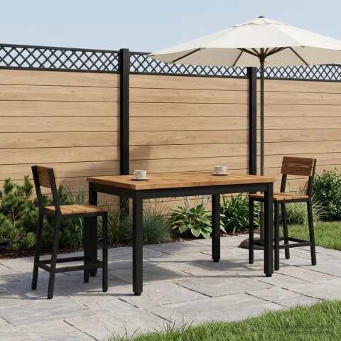 STOLIK KAWOWY NATURALNY I CZARNY 49 X 68,5 X 36 CM
