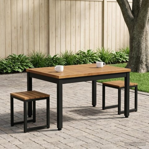 STOLIK KAWOWY NATURALNY I CZARNY 49 X 68,5 X 36 CM