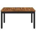 STOLIK KAWOWY NATURALNY I CZARNY 49 X 68,5 X 36 CM