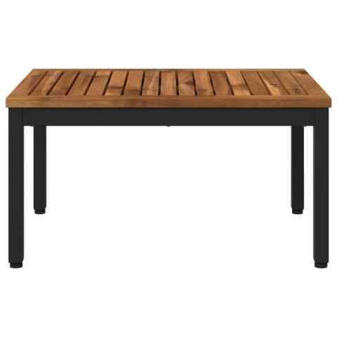 STOLIK KAWOWY NATURALNY I CZARNY 49 X 68,5 X 36 CM