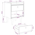 STOLIK NOCNY BILBAO CIEMNY KARMEL 45 X 35 X 59 CM