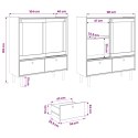 SZAFKA BILBAO CIEMNY KARMEL 104 X 40 X 120 CM