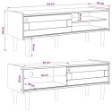 SZAFKA POD TELEWIZOR BILBAO 114 X 40 X 45 CM CIEMNY KARMEL