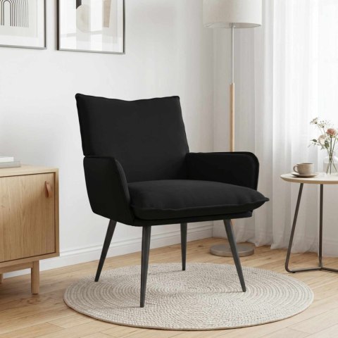 VidaXL Fotel Czarny Welur