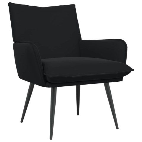 VidaXL Fotel Czarny Welur
