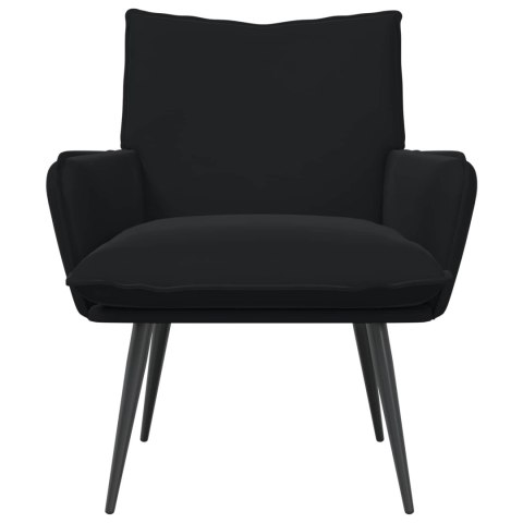 VidaXL Fotel Czarny Welur