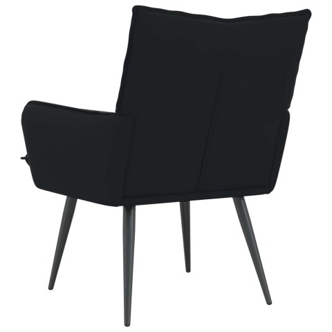VidaXL Fotel Czarny Welur