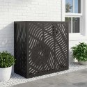VidaXL Pokrywa do klimatyzatora Czarny 110 x 50 x 105 cm Stal