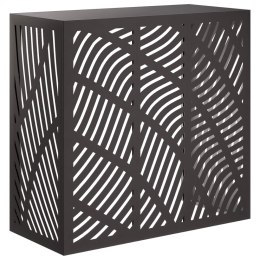 VidaXL Pokrywa do klimatyzatora Czarny 110 x 50 x 105 cm Stal