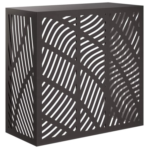 VidaXL Pokrywa do klimatyzatora Czarny 110 x 50 x 105 cm Stal