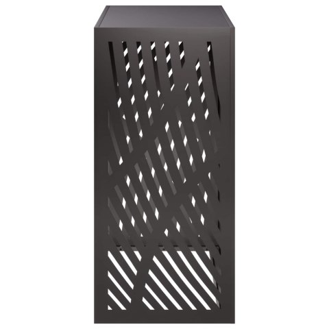 VidaXL Pokrywa do klimatyzatora Czarny 110 x 50 x 105 cm Stal
